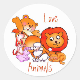 Pegatina de Love Animals