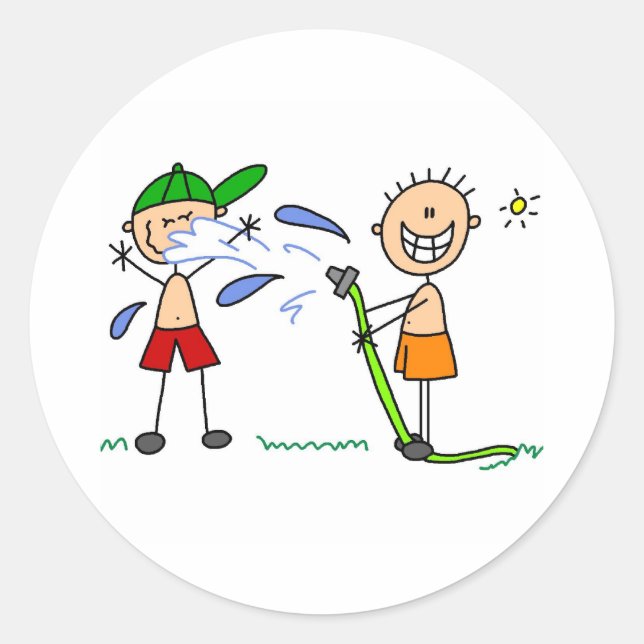 Pegatina de lucha de la manguera de verano (Anverso)