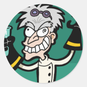 Pegatina de Mad Scientist