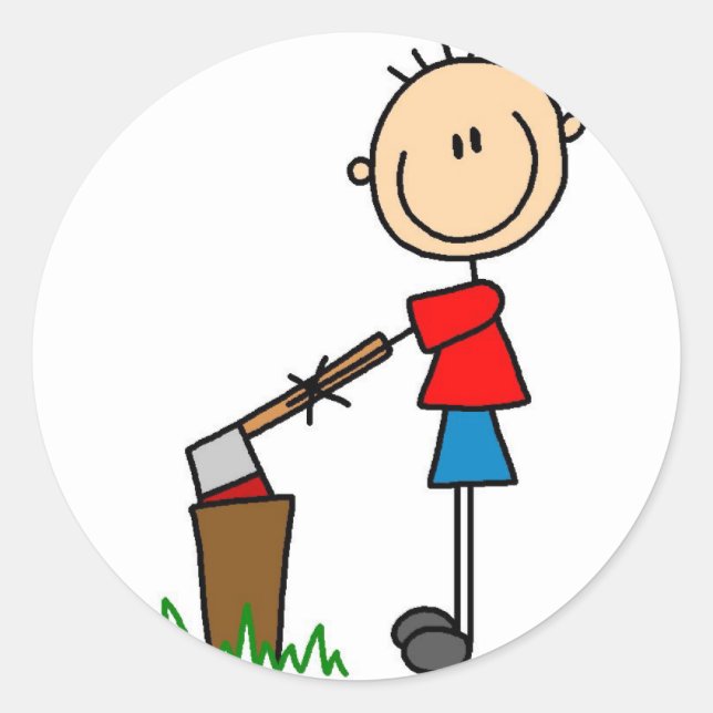 Pegatina de madera de corte (Anverso)