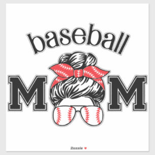 Pegatina de Mamá de Béisbol – Gafas de Béisbol con