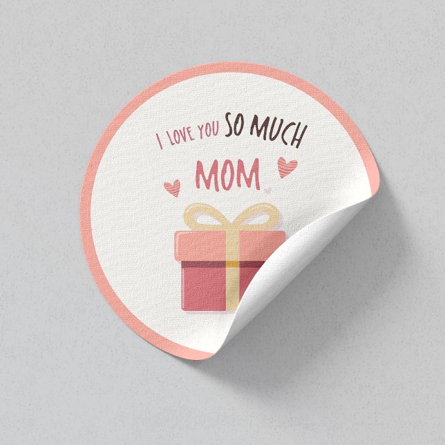Pegatina de mamá de regalo rosa lindo para el día  (Subido por el creador)
