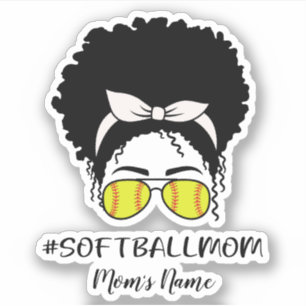 Pegatina de mamá de Softball