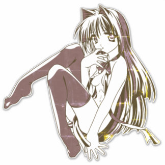 Pegatina de Manga, Neko Gatita Furry Anime Loli Es