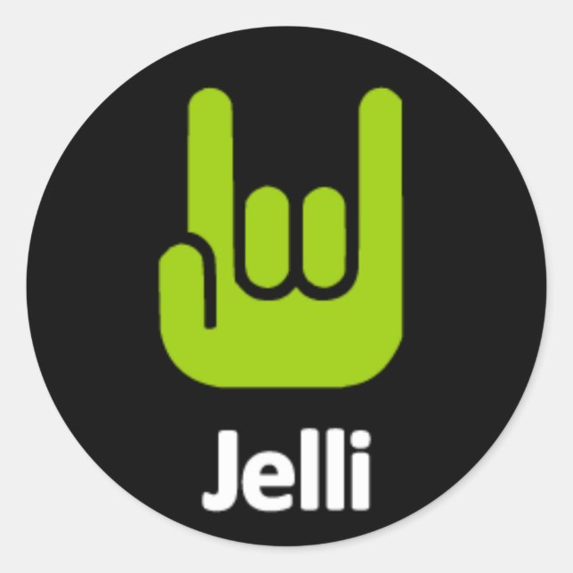 Pegatina de manos rojas - negro (Anverso)