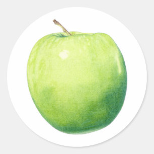 Pegatina de manzana verde