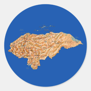 Pegatina de Mapa de Honduras