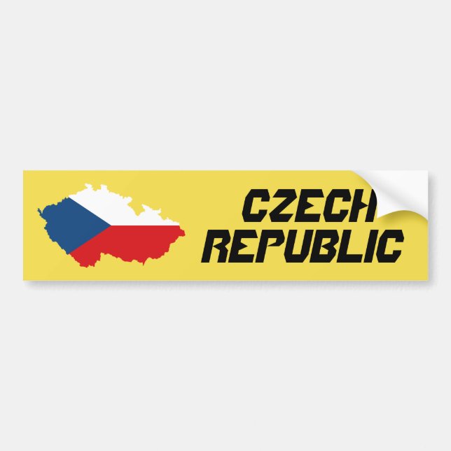 Pegatina de mapa de la bandera de la República Che (Frente)