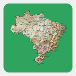 Pegatina de mapas de Brasil