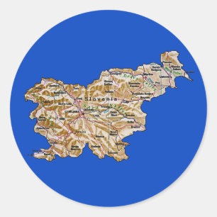 Pegatina de mapas de Eslovenia