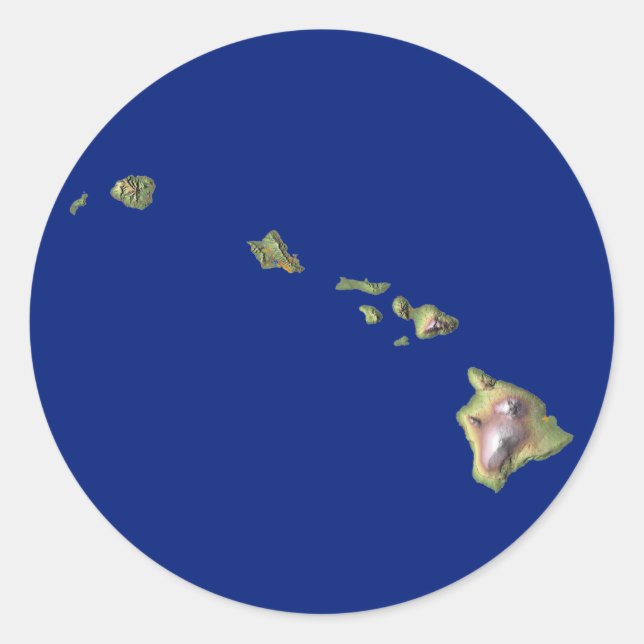 Pegatina de mapas de Hawaii (Anverso)