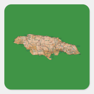 Pegatina de mapas de Jamaica