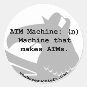 PEGATINA de máquina ATM