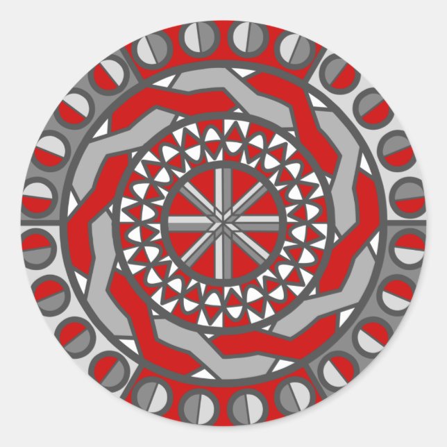 Pegatina de Máquinas Rojas (Anverso)