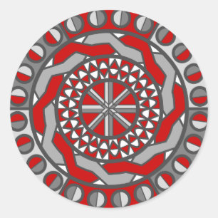 Pegatina de Máquinas Rojas