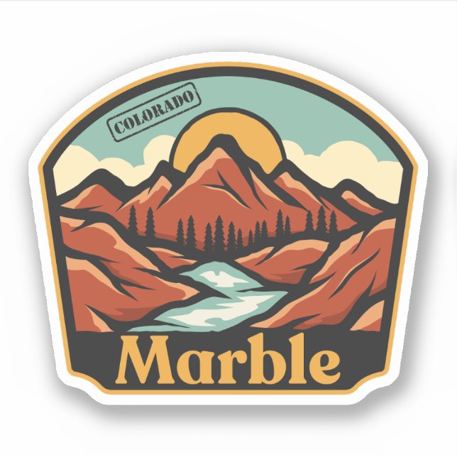 Pegatina de Marble, Colorado (Anverso)