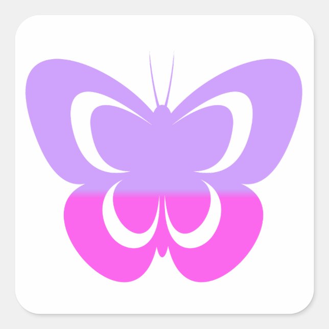 Pegatina de mariposa bonita. (Anverso)