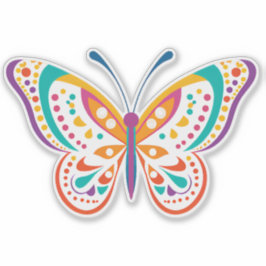 Pegatina de mariposa divertida
