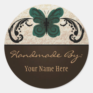 Pegatina de mariposa quemada