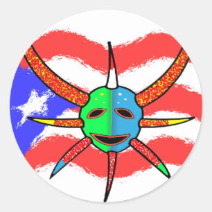 pegatina de mascarilla de vejigante