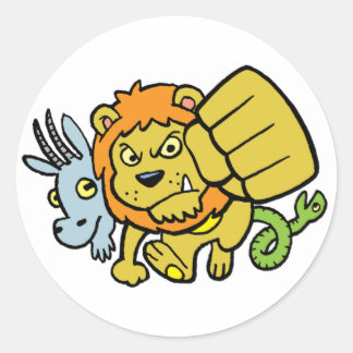 Pegatina de mascota Super Punch