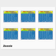 Pegatina de matemáticas álgebra - océano azul