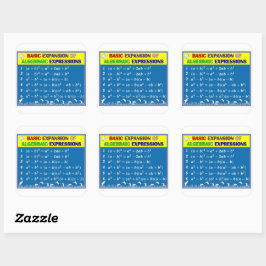 Pegatina de matemáticas álgebra - océano azul