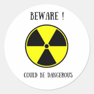 Pegatina de material peligroso, ¡cuidado!