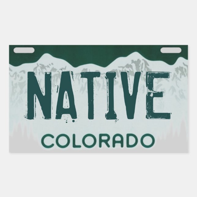 Pegatina de matrículas artísticas de Colorado nati (Anverso)