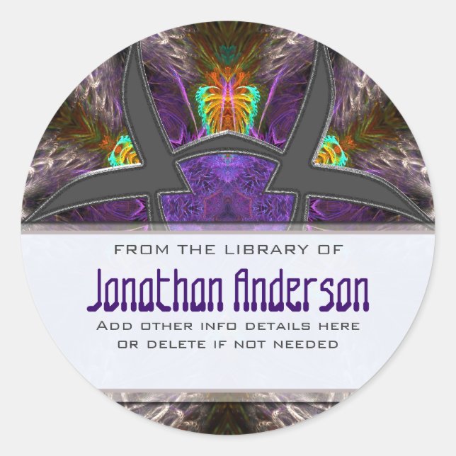 Pegatina de matrículas fractales de Sherikan (Anverso)