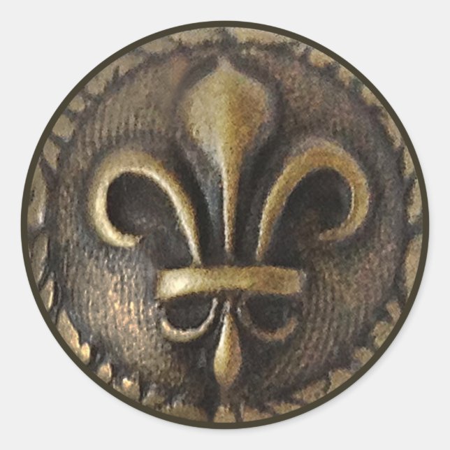 Pegatina de Medallón Fleur De Lis (Anverso)