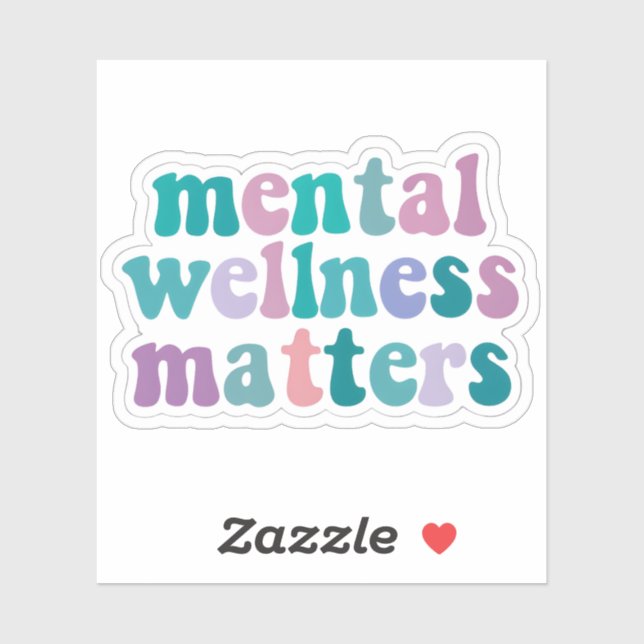 Pegatina de Mental Wellness Matters (Hoja)