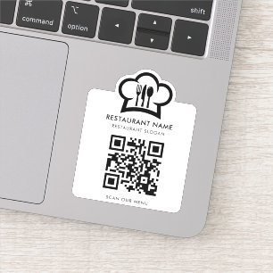 Pegatina de menú Código QR personalizado