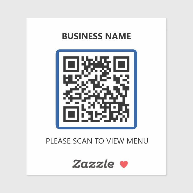 Pegatina de menú de exploración de código QR para  (Hoja)