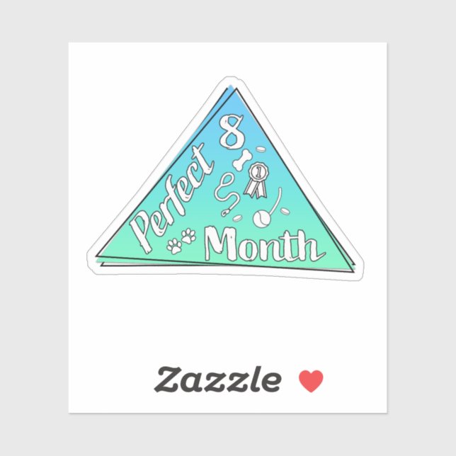 Pegatina de mes perfecto - Agosto (Hoja)