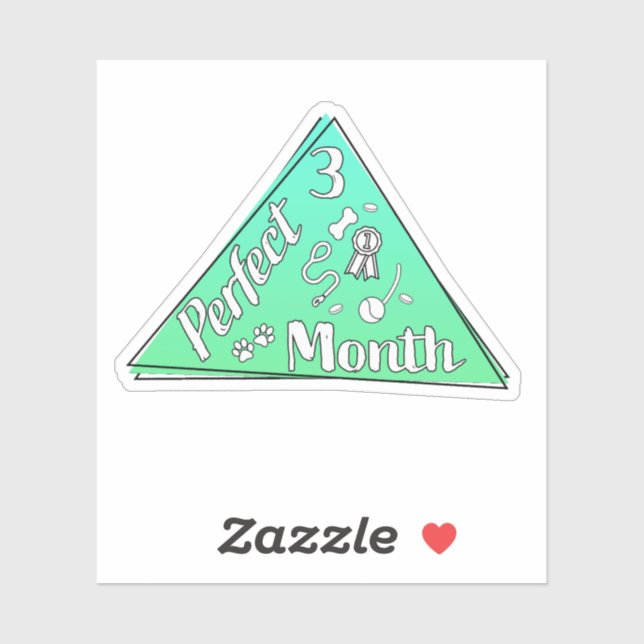 Pegatina de mes perfecto - Marzo (Hoja)