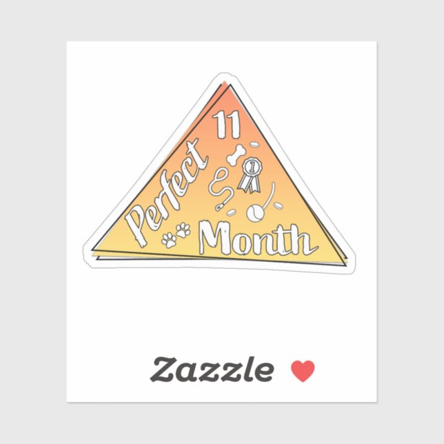 Pegatina de mes perfecto - noviembre (Hoja)