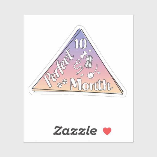 Pegatina de mes perfecto - Octubre (Hoja)