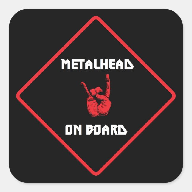 Pegatina De Metalhead On Board (Anverso)