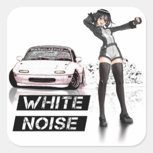 Pegatina de Miata MX5 con ruido blanco