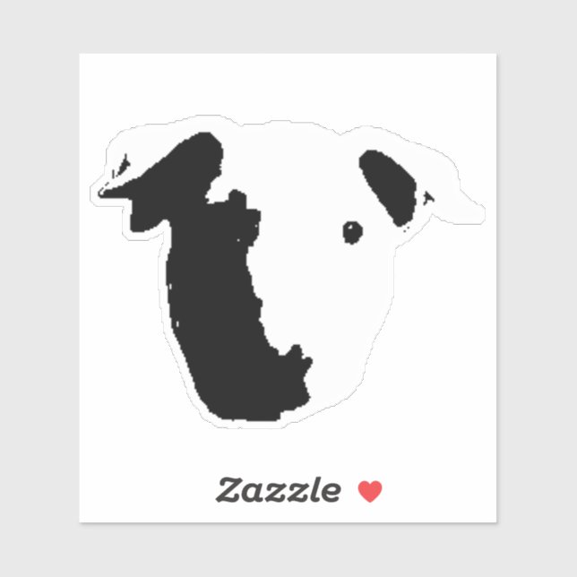 pegatina de mini toro (Hoja)