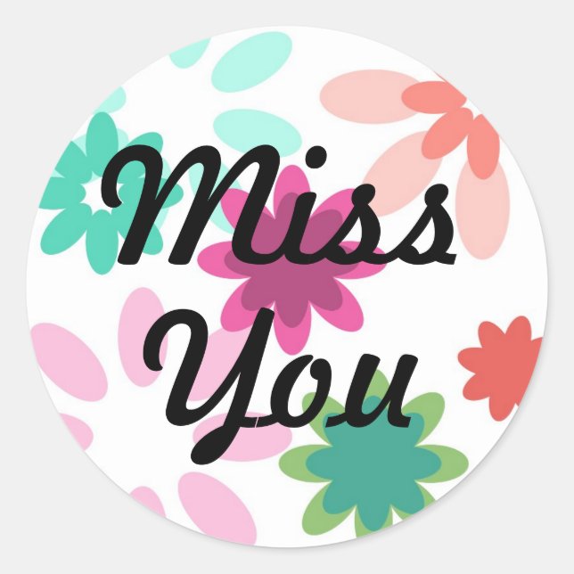 Pegatina de Miss You (Anverso)