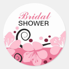 Pegatina de moda Bridal Shower color rosa