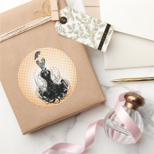 Pegatina de moda Diva Naranjas Retro Dots