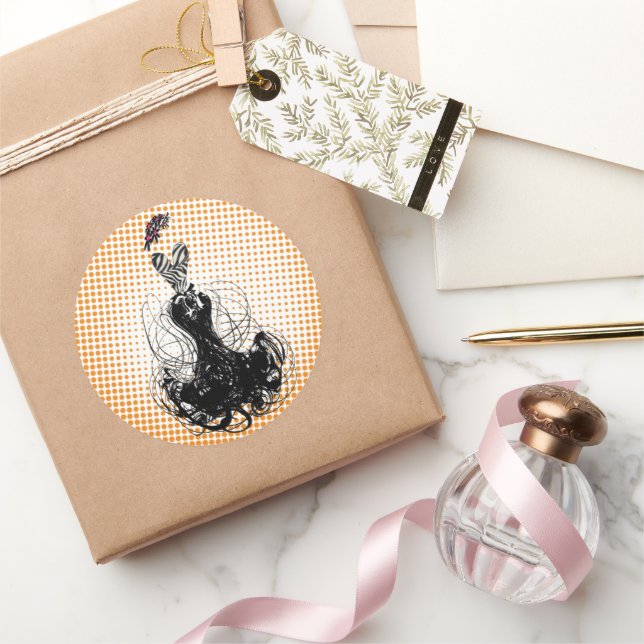 Pegatina de moda Diva Naranjas Retro Dots (Regalar)