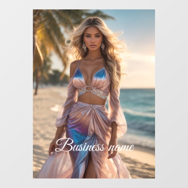 Pegatina de moda personalizada para ventana (Hoja)