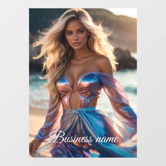 Pegatina de moda personalizada para ventana (Hoja)