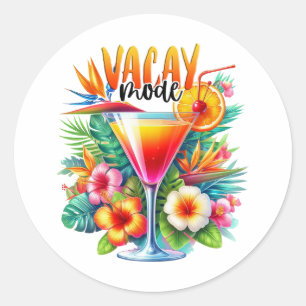 Pegatina de modo Vacay, pegatinas de modo vacacion