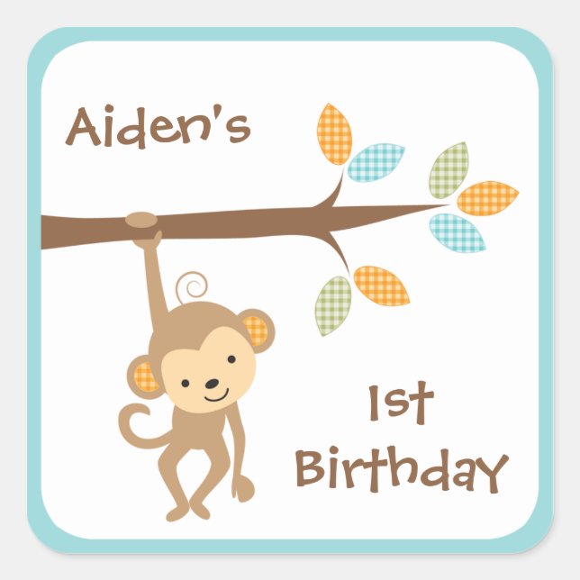 Pegatina de mono de clase (Anverso)