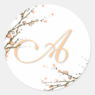 Pegatina de monograma "A" a "Z" personalizable